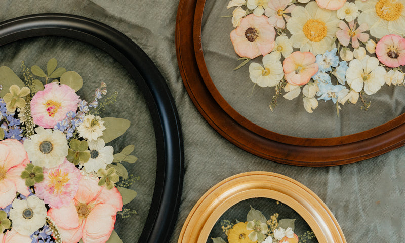 Oval preserved wedding bouquet in multiple different colors
